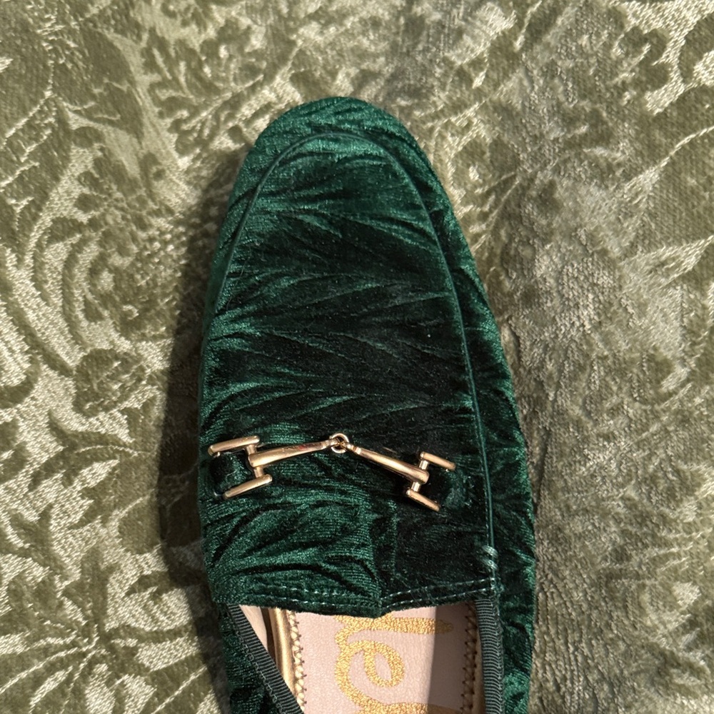 Sam Edelman Emerald Velvet Loafers - Picture 5 of 6
